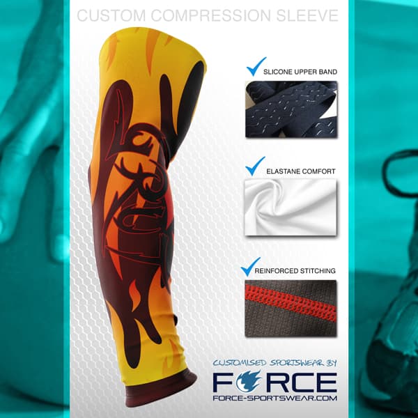 ontwerp voor een compressiemouw met vlammen