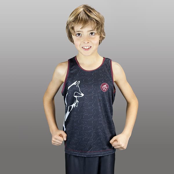 kid flexing wearing black tank top