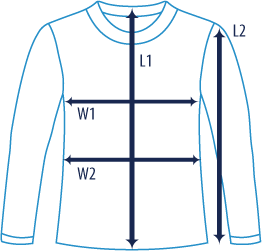 icon dimensions Compression top long sleeved