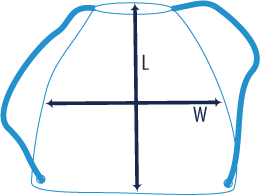 icon dimensions Drawstring bag